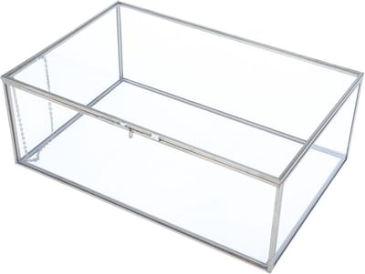 Vintage Glazen Doos met Deksel - Decoratieve Sieraden Organiser voor Bruiloften en Feestjes