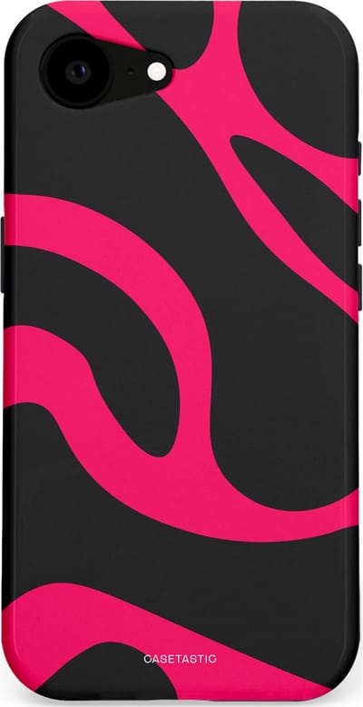 Casetastic Hoesje Geschikt voor Apple iPhone 16e Magsafe - Stijlvolle Beschermende Duo-layer Case - Hotpink Camoprint