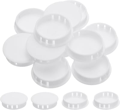Plastic Gatpluggen - Afsluitdoppen Schroefgaten - Gaten Afdekken - Verdikt Nylon Ontwerp - 45 mm Gatdiameter - Wit