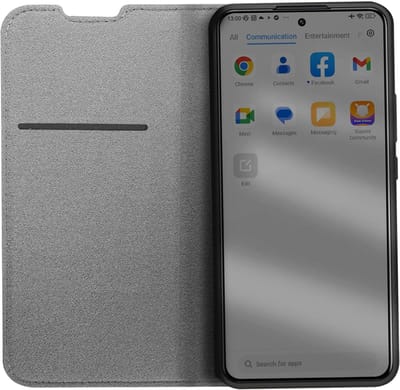 Bigben Connected, Hoesje geschikt voor Xiaomi 14T - Folio met Kaarthouder & Videostandaard, Zwart