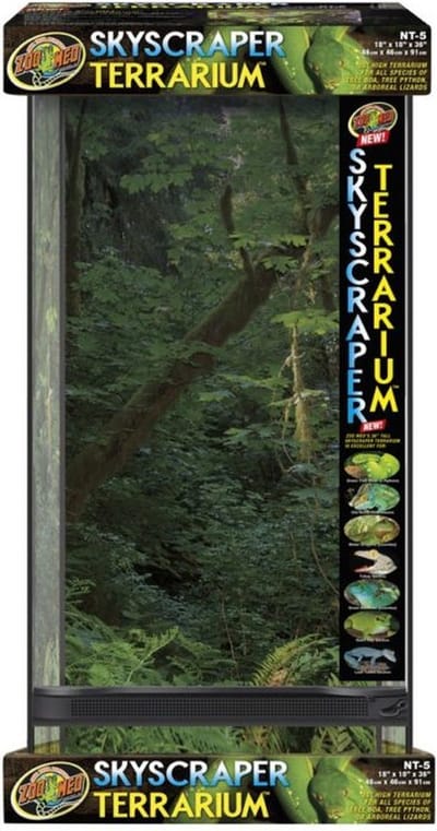 Zoo Med Skyscraper terrarium 46x46x91 cm | Hoog glazen terrarium voor klimmende reptielen