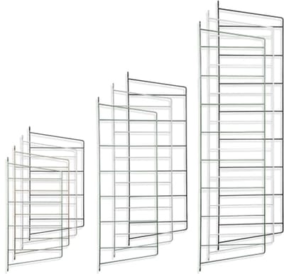 Metal Wandplank Beugels Set van 2 - 4 Niveaus voor Wandmontage, Geschikt voor Woonkamer, Keuken en Badkamer