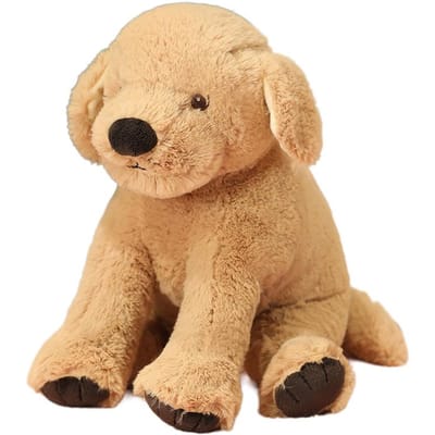 Bruine Labrador Hond Pluche Pop Gevuld Pluizige Tong Uit Lachende Puppy Kussen Slaapmaatje Cadeau 40cm