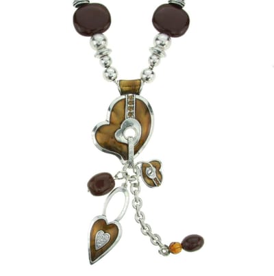 Behave - Lange ketting Marcia met hartvormige hanger - 86 cm