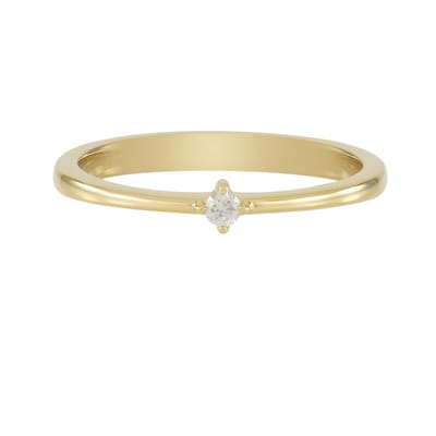 Cavill - Zilveren damesring - 925 sterlingzilver verguld - Afrikaanse I3 (H) diamant 0,027 ct - ronde briljant - elegant design