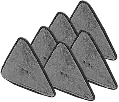 Driehoekige dweilonderdelen - 6 stuks, 27 x 27 x 27 cm, ideale vloerreiniging met fijne microvezel