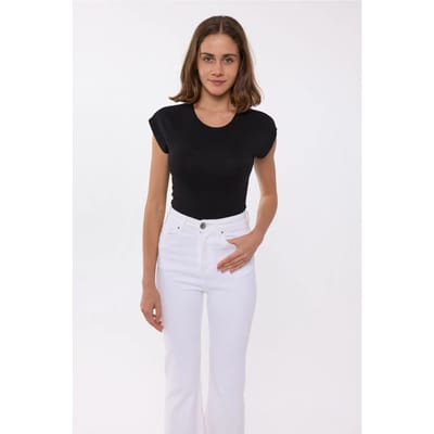 Ronde Hals Cropped T-shirt
