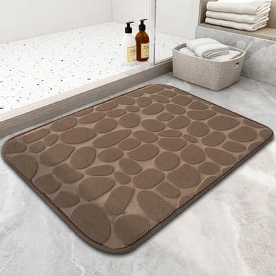 Tapis de sol à mémoire de forme pour salle de bain à domicile Tapis de bain antidérapant absorbant Entrée de porte de toilettes Tapis de pied de salle de bain 40*60CM