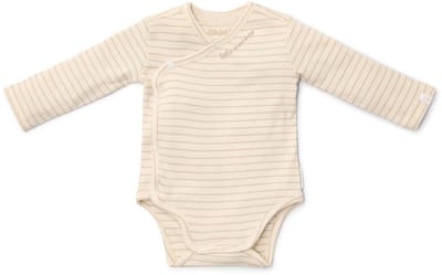 Romper overslag lange mouw - Beige - Newborn Naturals - Stripe-44