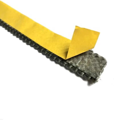 550 °C | 10 mm x 3 mm x 2,5 m Hittebestendige afdichting | Zelfklevend plat kachelkoord