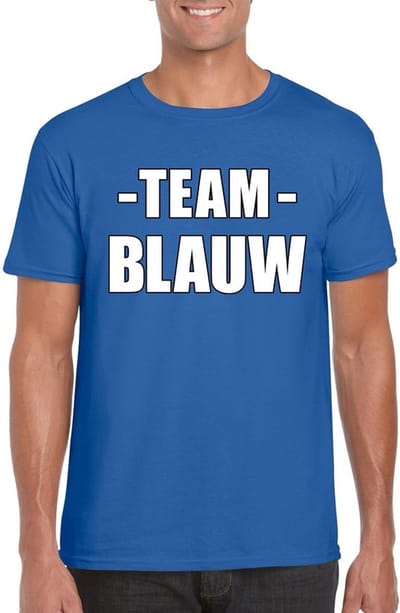 Sportdag team blauw shirt heren S