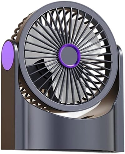 Draagbare Ventilator - Verstelbaar - Met Licht - Voor Binnen en Buiten