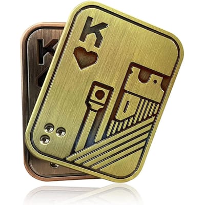 Fidget Spinner KK Pop Vingertop Gyro Oplossing Drukverlagend Speelgoed Duw Poker Duw Kaart EDC Roestvrij Staal Speelgoed Volwassen Cadeaus black