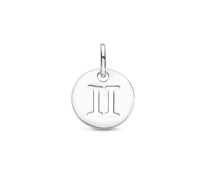 Zilver Gerhodineerde Hanger sterrenbeeld tweeling 1333696