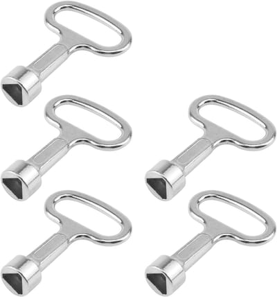 Driehoekige Steeksleutel voor Kasten - 2 inch × 1,5 inch - Driehoekige Inbouwsteeksleutel voor Meubels - Universele Montagesleutel voor Plinten, Kastdeuren en Kastbeslag - Set van 5 stuks