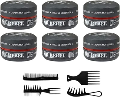 MR REBEL 06 STYLING WAX BLACK (6 STUKS) 900 ml