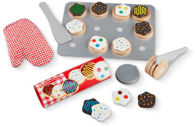 Melissa & Doug Houten set voor het snijden en bakken van koekjes (speeleten, materialen van hoge kwaliteit, 30 speelstukjes