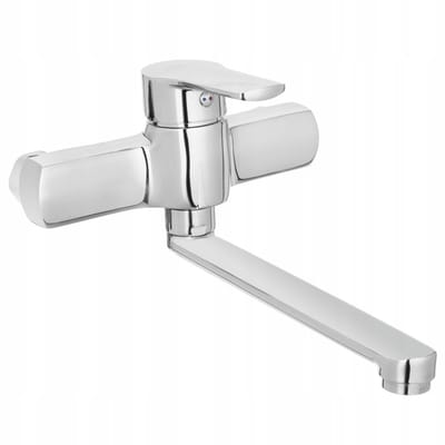 Invena Verso Keukenkraan Wandmontage Zilver - Draaibare Uitloop