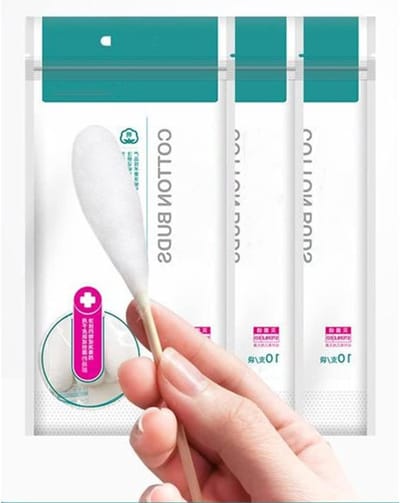 Grote Wattenstaafjes - Katoenstaafjes Bamboe - Hygiënische Verzorging - Steriel Wegwerp - 15 cm 100 Stuks - Natuurlijk Wit