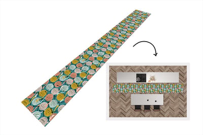 Keukenloper - Keukenmat - Breien - Wol - Patronen - 400x50 cm - Keuken vloerkleed