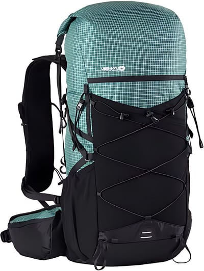 CarryQuest® - 40L Klimrugzak Outdoor Ultralight - 30+10L Hiking Backpack met Rugventilatie, Front-/Toploader, Stevige Ritsen & Gespen - DL-UHMWPE/Polyester - 76x30x18 cm - Groen