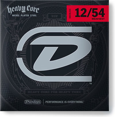 Dunlop E-Git.snaren 12-54 Heavy Core nikkel Steel - Elektrische gitaarsnaren