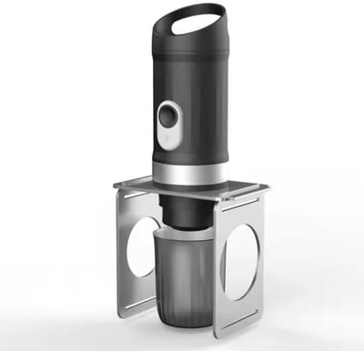 Draagbare koffiemachine - Draagbare espressomachine -Draagbaar Koffiezetapparaat-Koffie Druppelhouder-Snelle Waterverwarming - Capsules & gemalen koffie - 20 bar - Draagbare koffiemachine -Reis & camping koffiezetapparaat - zwart