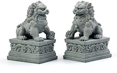 Chinese Foo Dogs Statuettes - Feng Shui Guardian Lions voor Decoratie en Bescherming