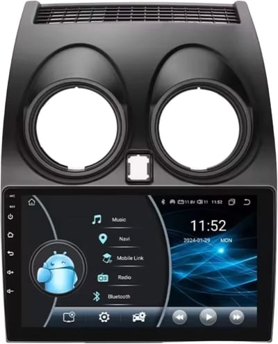 Autoradio met bluetooth - Carplay - Voor Nissan Qashqai J10 (2006-2013) - Geschikt voor Apple en Android - Stereo - Navigatie - Navigatiesysteem auto - 2GB 32GB