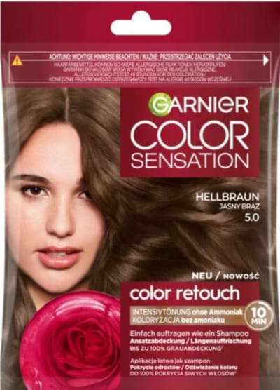 Garnier Color Sensation Color Retouch 50 Lichtbruin – Directe Grijsdekking – Sneldrogende Haarverf Touch-Up