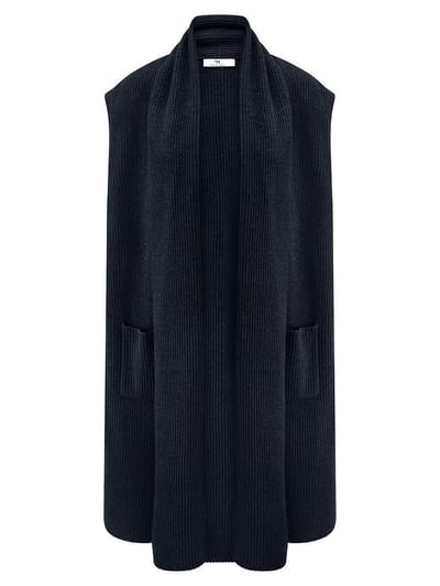 Lang mouwloos vest Van Peter Hahn blauw