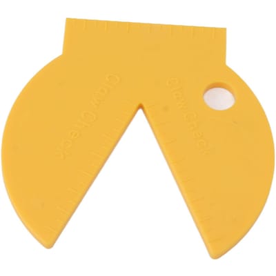 Hoefklauwcontrolemeter van technisch kunststof voor het meten en diagnosticeren van runderhoeven en het bekappen van koeienhoeven. beige