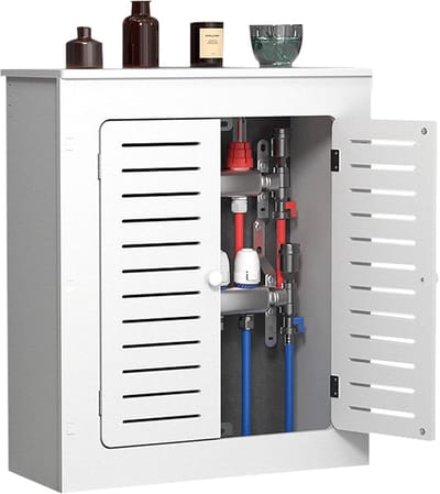 Radiatorombouw - Verwarmingskast - Woonkamer Decoratie - Waterdicht PVC Materiaal - 50x70x25cm - Wit