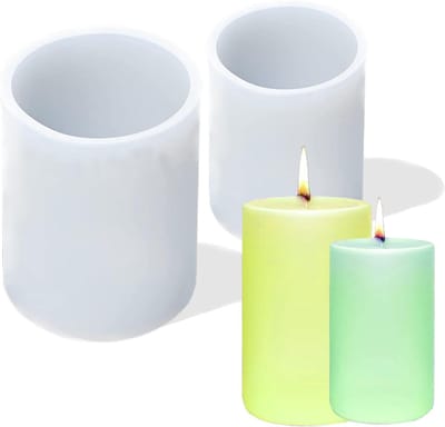 Ronde Siliconen Kaars Mal, Set van 2, Perfect voor DIY Projecten en Handgemaakte Zeep Creaties