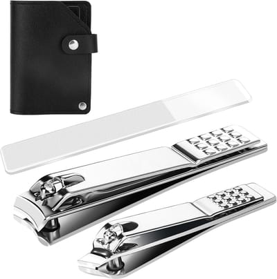 Professionele 3-delige Nagelknipper Set voor Dikke Teennagels en Vingernagels - Koolstofstaal