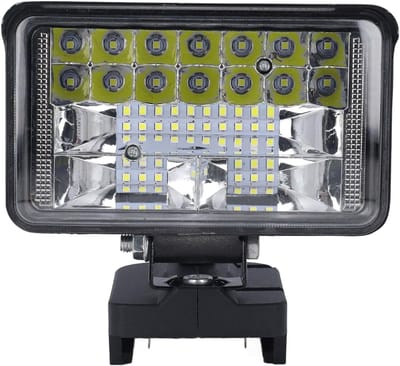 Draagbare LED Werklicht 4 Inch - Oplaadbare 18V Lithium Accu, Draadloos en Hooghelder voor Camping en Bouwprojecten