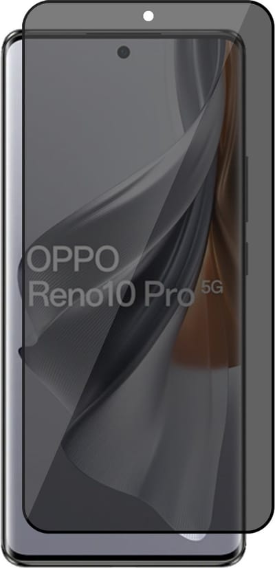 Privacy Screenprotector geschikt voor Oppo Reno 10 / 10 Pro - Volledig Dekkend Glas Screen Protector