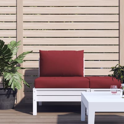 vidaXL - Palletkussens - 2 - st - oxford - stof - wijnrood