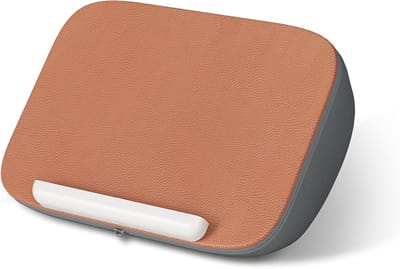 Superzachte leesstandaard met kussen voor boeken en tablets - Handenvrij lezen in bed of op de bank - Vermindert nekspanning - Ideaal voor lezers en tabletgebruikers - Grijs