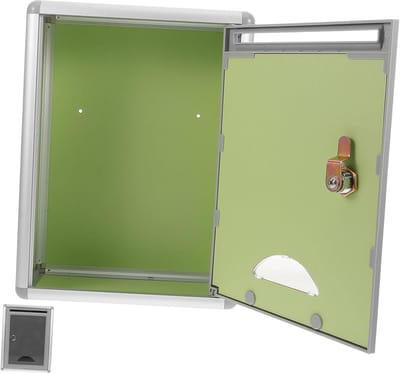Afsluitbare Brievenbus - Wandmontage Postbus - Veilig Post Ontvangen - Aluminiumlegering Constructie - 28.5x21.5x10.5cm - Grijs