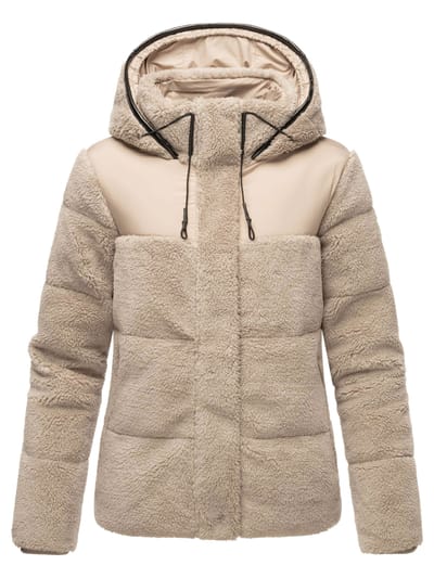 Marikoo dames teddy puffer jas met capuchon – model Kaguraa