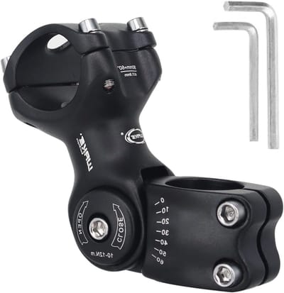 Verstelbare Fietsstuurpen voor MTB, 31,8 mm/25,4 mm, Stuurverhoging 90/110/130 mm, 0-60 Graden Instelbaar