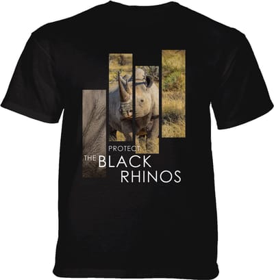 T-shirt Protect Black Rhino Split Portrait Black S