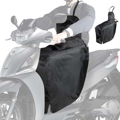 Beenbescherming Beenhoes Scooter Winter, Beenbescherming met Winterfleece voor Scooters, Beenbescherming Scooter 63 x 38 x 45 cm Scooter Beenkleed, Motorfiets Beenhoes met Riem voor Alle Types Scooters (Zwart) - Cyslmuk®