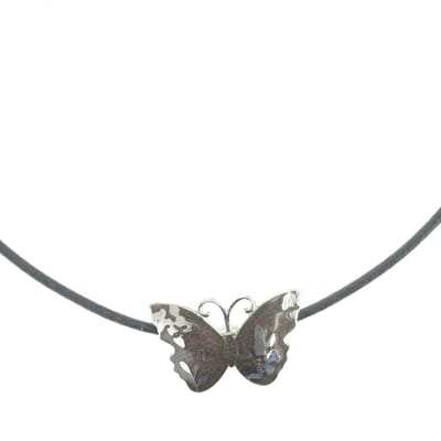 Behave - Vlinder ketting dames - Zwarte emaille - Elegante stijl