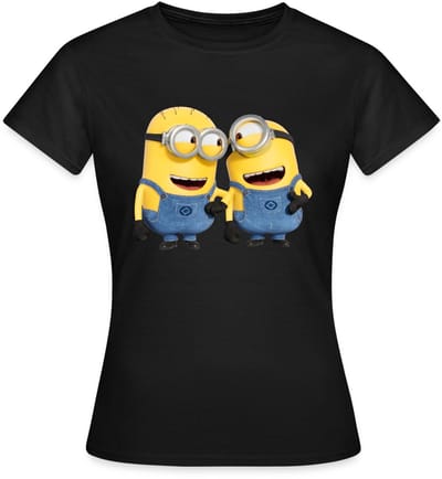 Minions Phil En Stuart Grappig T-Shirt Dames