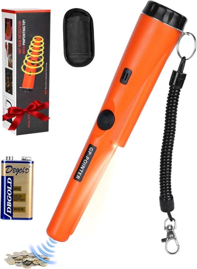 Pinpointer Metaaldetector - Metaalzoeker Punt - Schatten Vinden - Compact Ontwerp - 23 cm Lang - Oranje