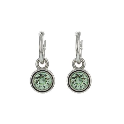 Biba Oorhangers zilver met steen Chrysolite