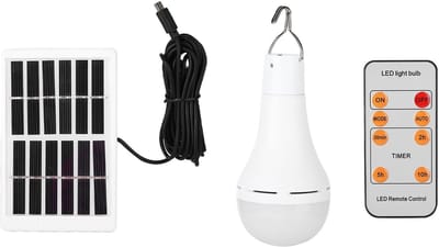 Dailygoody - LED-lamp op Zonne-energie - 9W - 5 Modi - IP65 Waterdicht - 800lm Helderheid - Ideaal voor Kamperen, Tenten, Tuinen