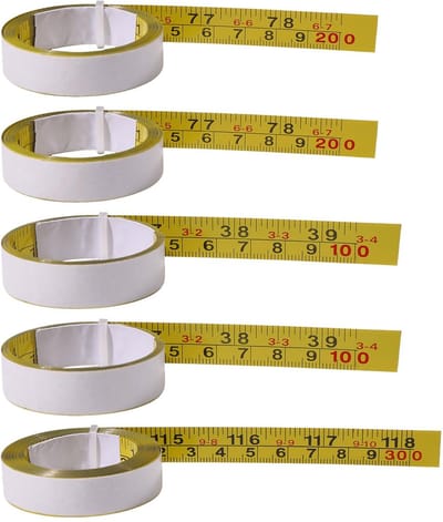 NTH products- Meetlint 1/2/3 Meter - Zelfklevend - Dubbele Markering - Houtbewerking - Professionele Precisie - Hoogcontrast Schaal - Meetlat